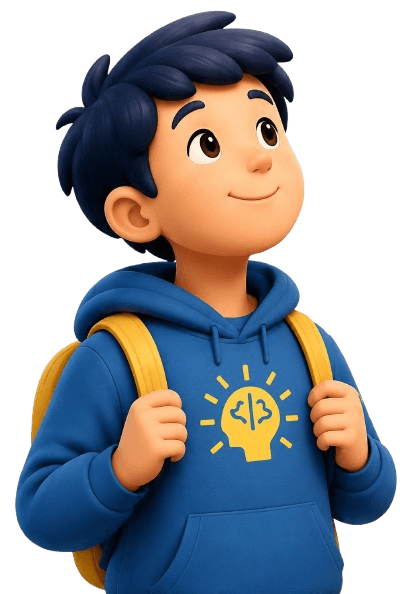 Student wearing a hoodie with backpack
